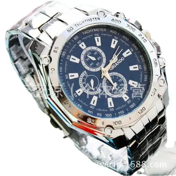 Men's Three-Eye Chronograph Steel Band Watch - Image 5
