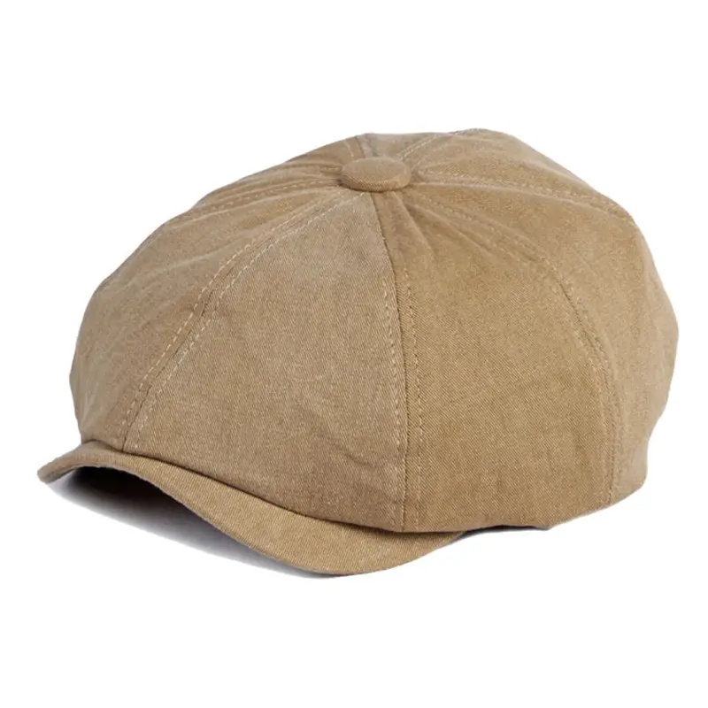 Men & Women British Style Cotton Beret Cap Grey - Image 24