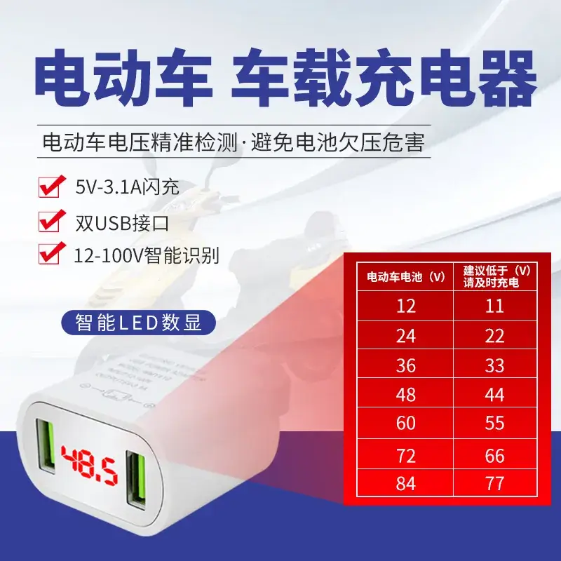 12-100V Electric Car Charger with Digital Display - Image 19