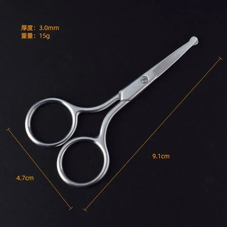 3.0 Thick Beard Scissors for Eyebrows & False Lashes