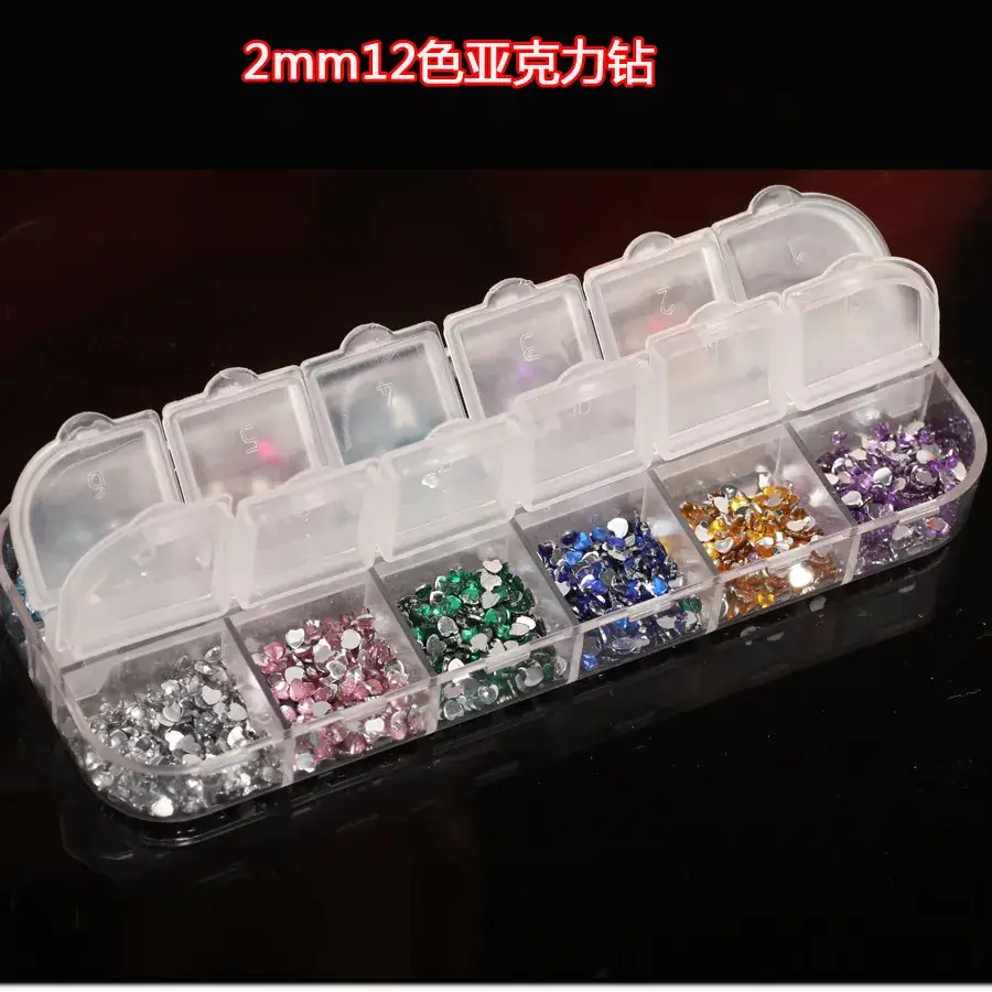 2mm Colorful Acrylic Drill Set for DIY Jewelry - Image 2