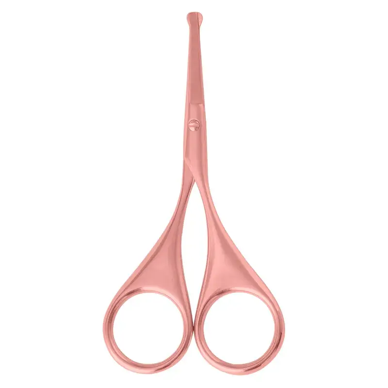 Peach Light Nose Hair Scissors for Beauty Makeup - Image 4
