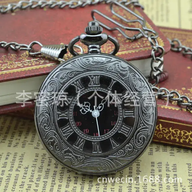 Double Pocket Watch Black Roman Dial 15cm - Image 4