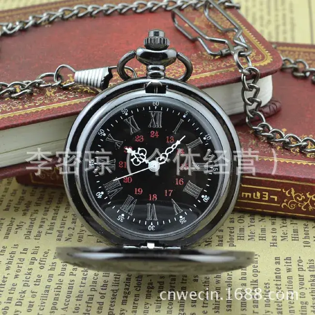 Double Pocket Watch Black Roman Dial 15cm - Image 5