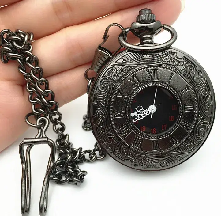 Double Pocket Watch Black Roman Dial 15cm - Image 6