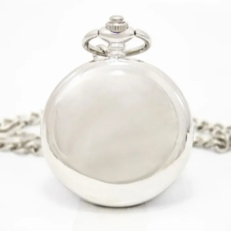 Gold Pocket Watch with Cross Mirror & Quartz Movement