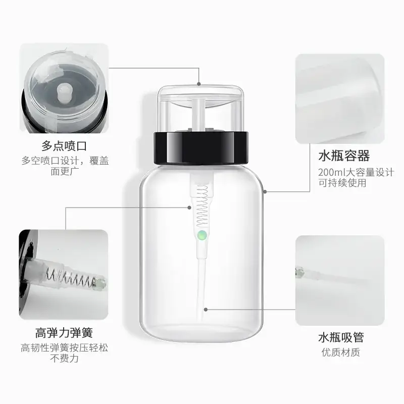 Nail Polish Remover 200ml Leak-Proof Press Bottle - Image 3