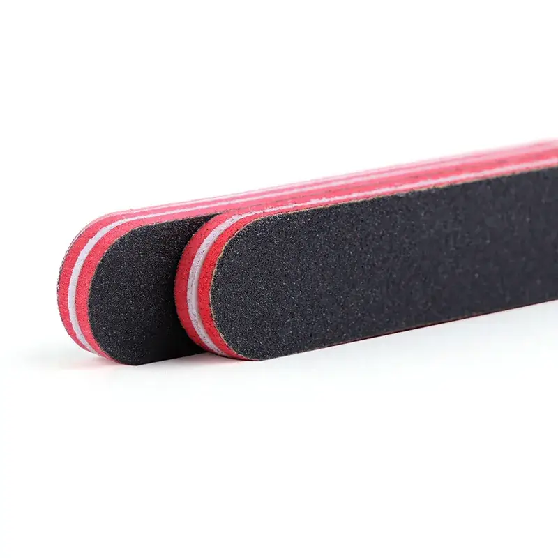 Two-Sided Nail Thickener File Black Red Heart