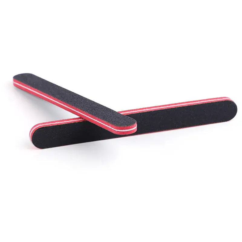 Two-Sided Nail Thickener File Black Red Heart