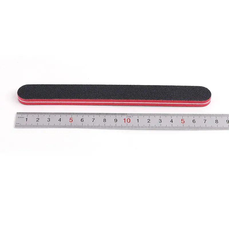 Two-Sided Nail Thickener File Black Red Heart
