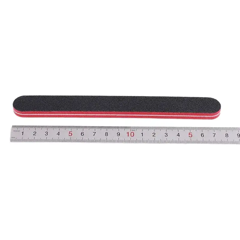 Two-Sided Nail Thickener File Black Red Heart