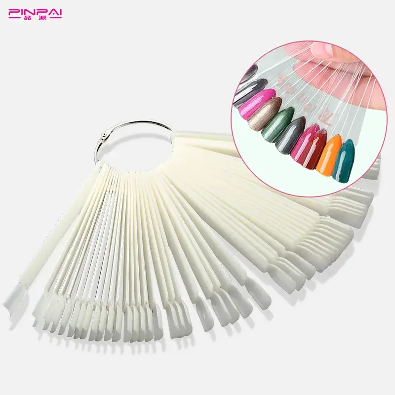 50 Pcs Iron Ring Nail Swatch Color Plate Display Set