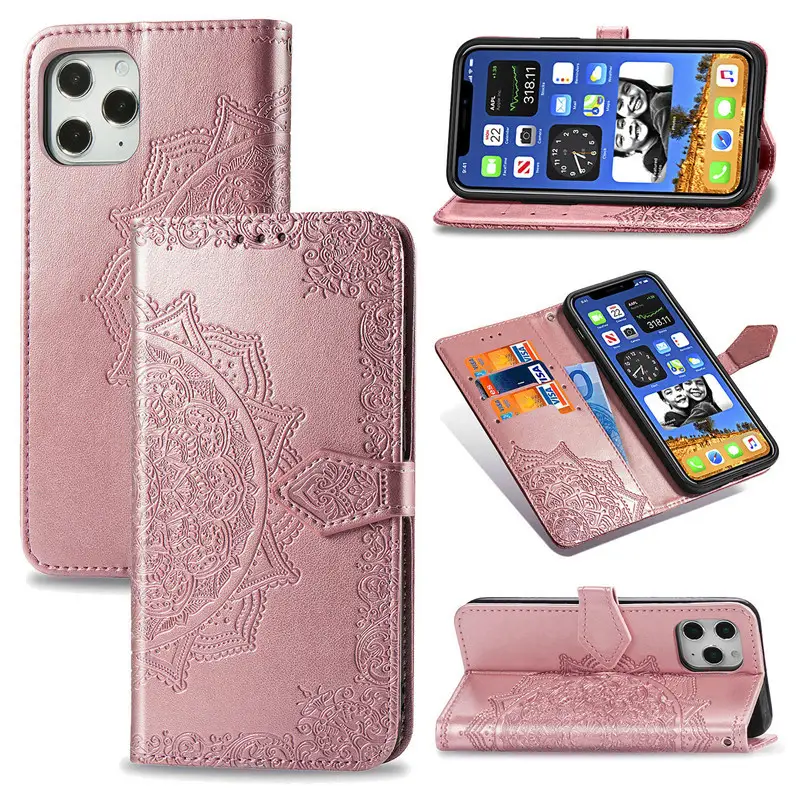 iPhone16ProMax Protective Leather Case with 3 Card Slots