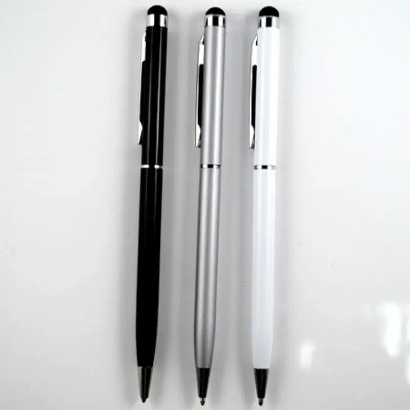 Dual Purpose Stylus Pen Black White Touch Screen