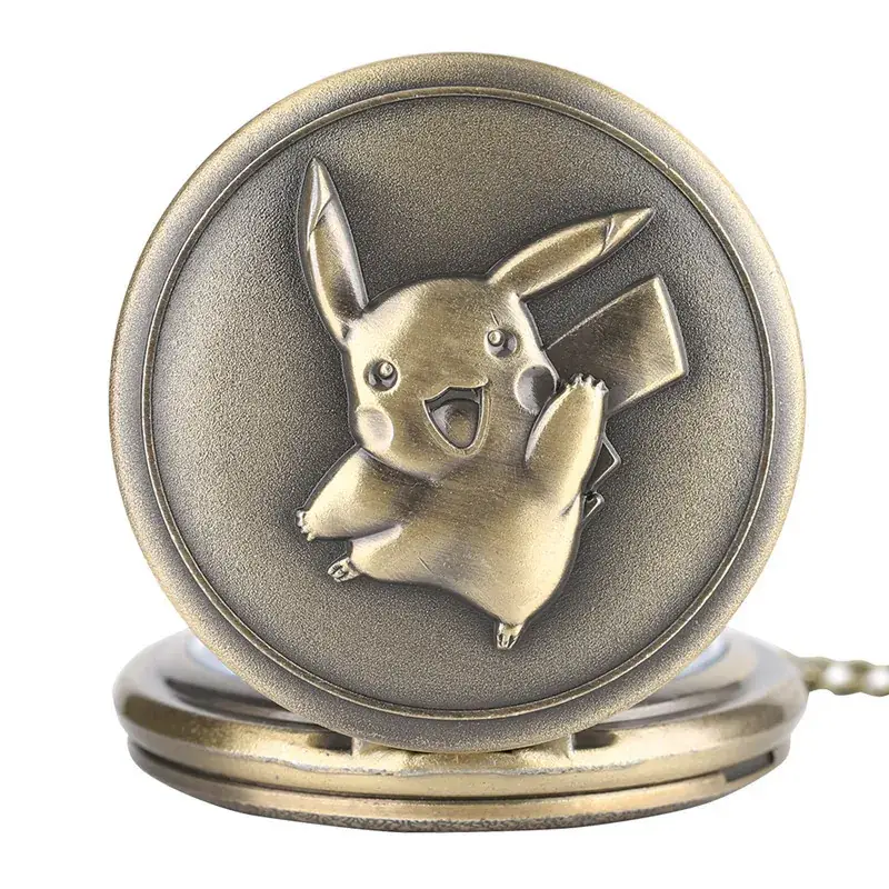 Japanese Pocket Watch with Pikachu Design - Image 3