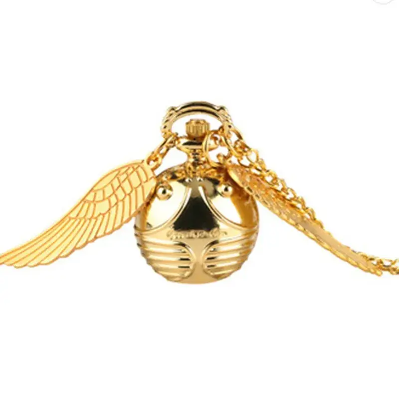 Harry Potter Bronze Pocket Watch Necklace with Feather Tassels - Image 7