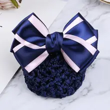 Navy Blue Bow Hairnet for Women - 1 Pc Professional Hair Accessory — feature 31