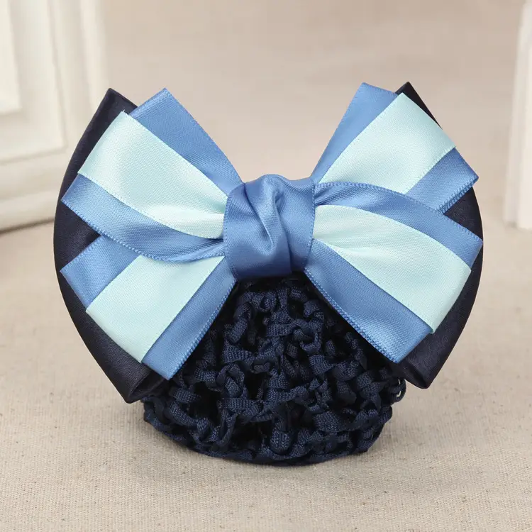 Navy Blue Bow Hairnet for Women - 1 Pc Professional Hair Accessory - Image 20