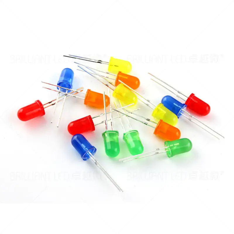High Brightness LED Beads Round Head 5mm Yellow - Image 4