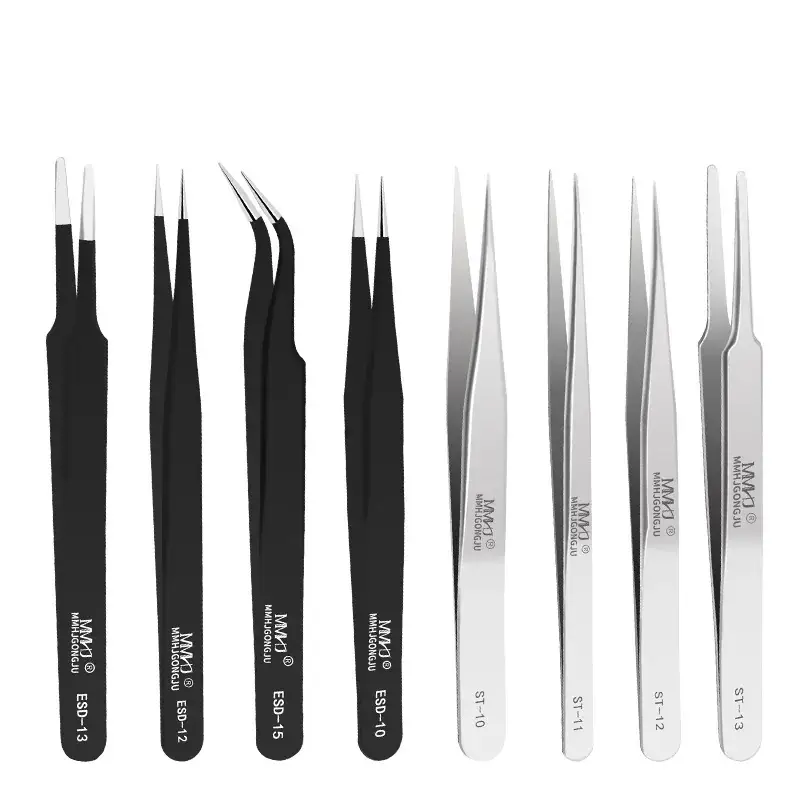 Anti-static tweezers for false eyelashes thickened hardened stainless steel - Image 21