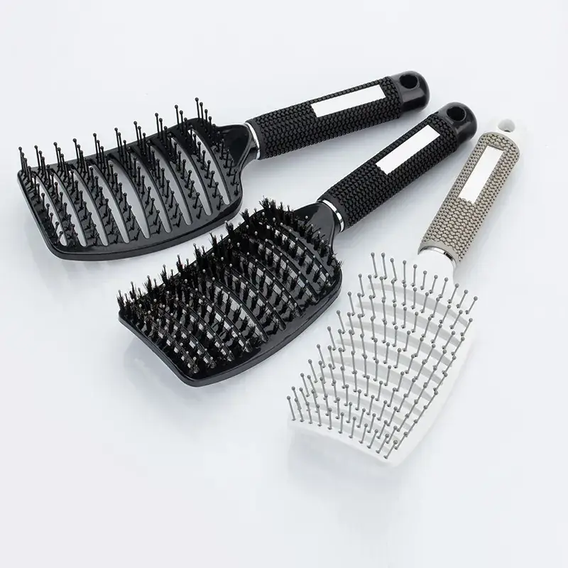 Curved Hair Brush for Straightening & Curling