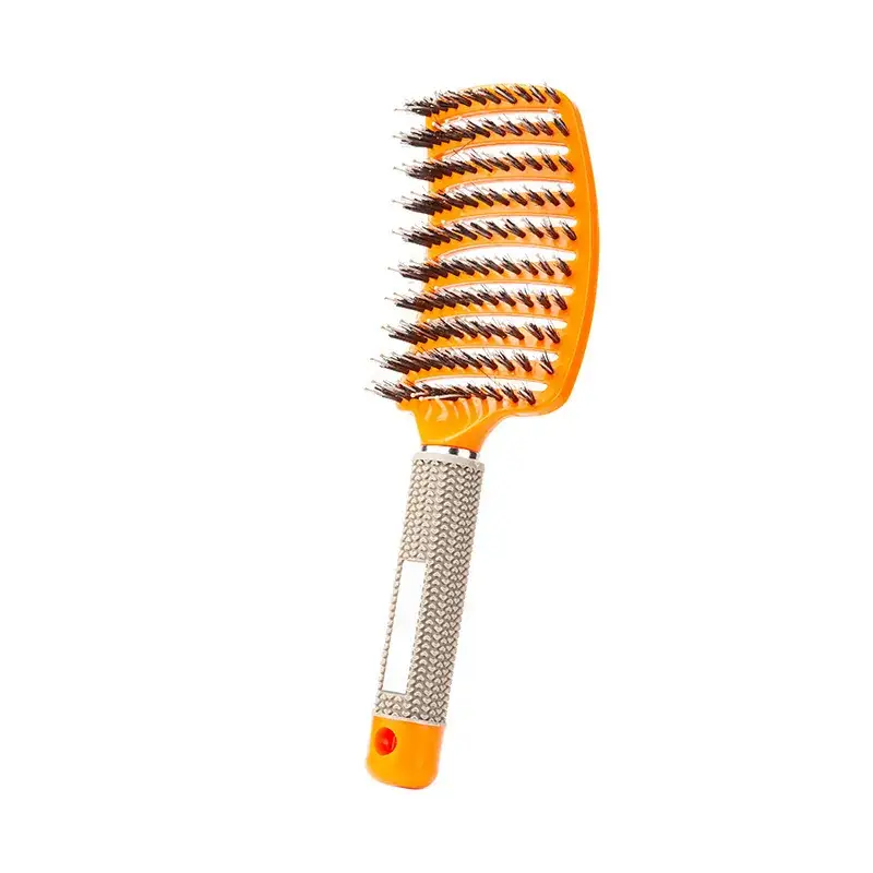 Curved Hair Brush for Straightening & Curling