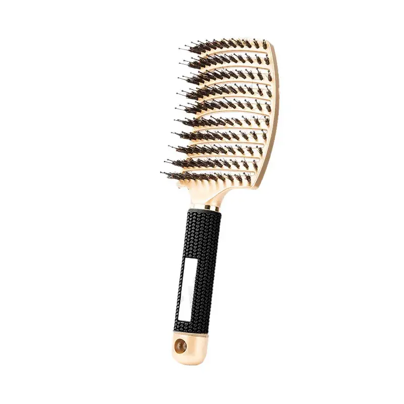 Curved Hair Brush for Straightening & Curling