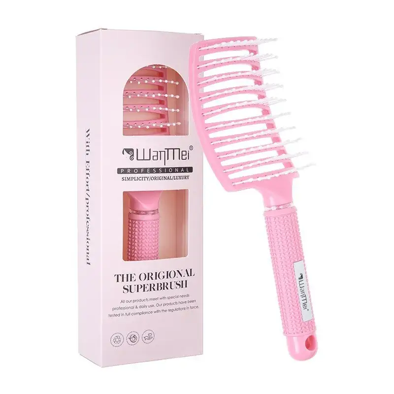 Curved Hair Brush for Straightening & Curling