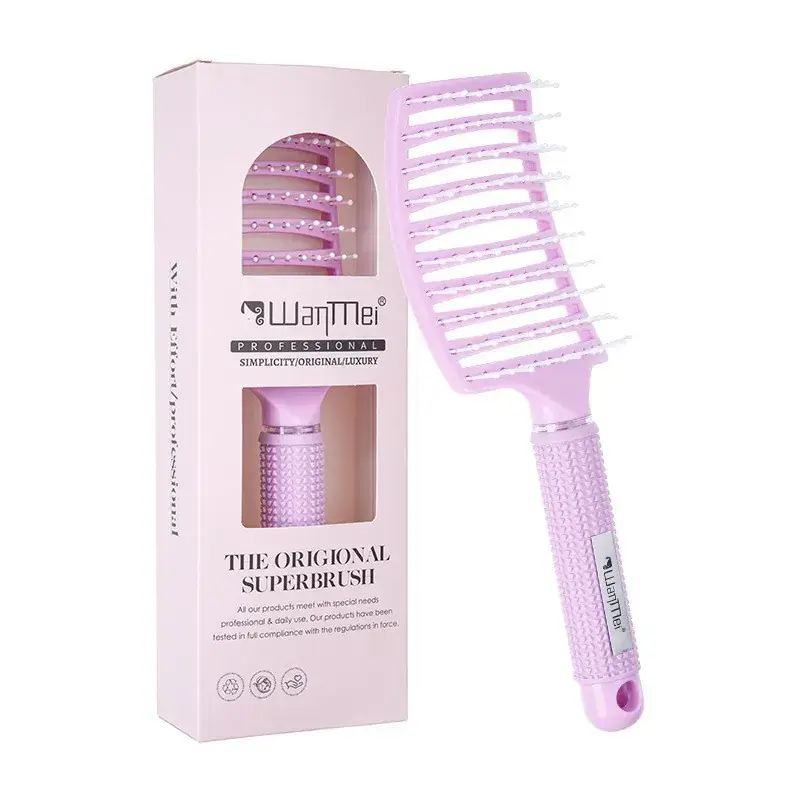 Curved Hair Brush for Straightening & Curling