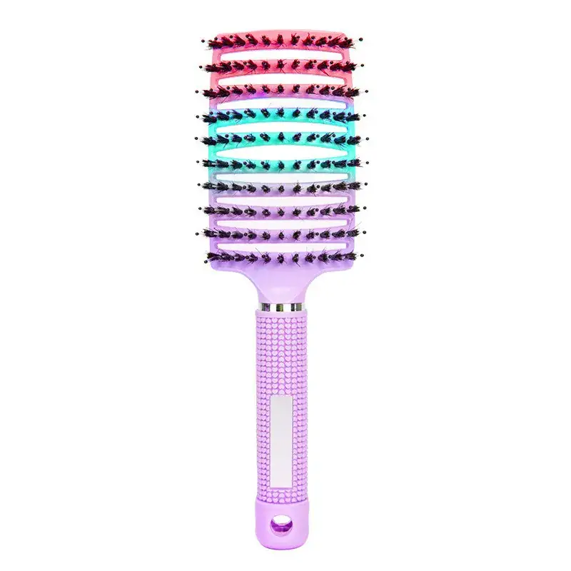 Curved Hair Brush for Straightening & Curling
