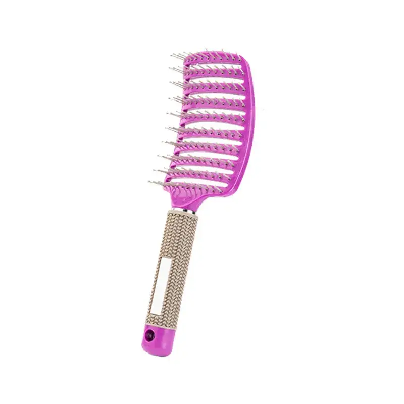 Curved Hair Brush for Straightening & Curling