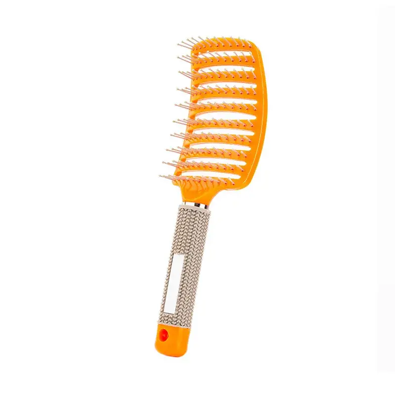 Curved Hair Brush for Straightening & Curling