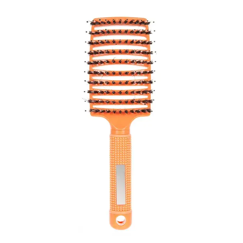 Curved Hair Brush for Straightening & Curling