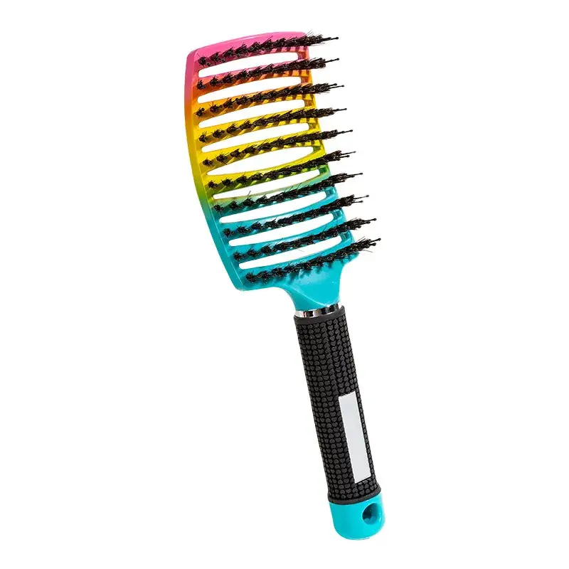 Curved Hair Brush for Straightening & Curling