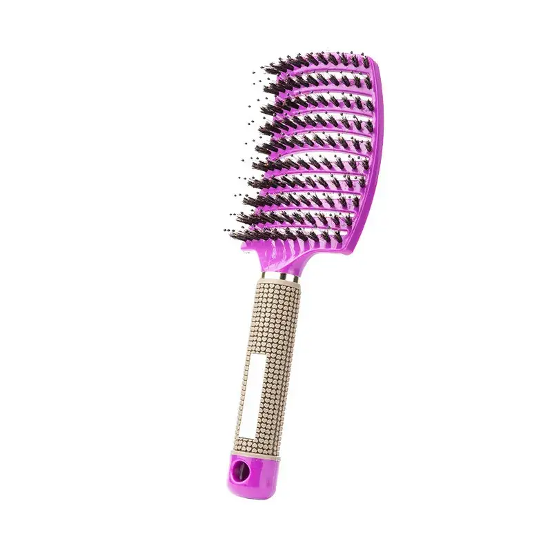 Curved Hair Brush for Straightening & Curling