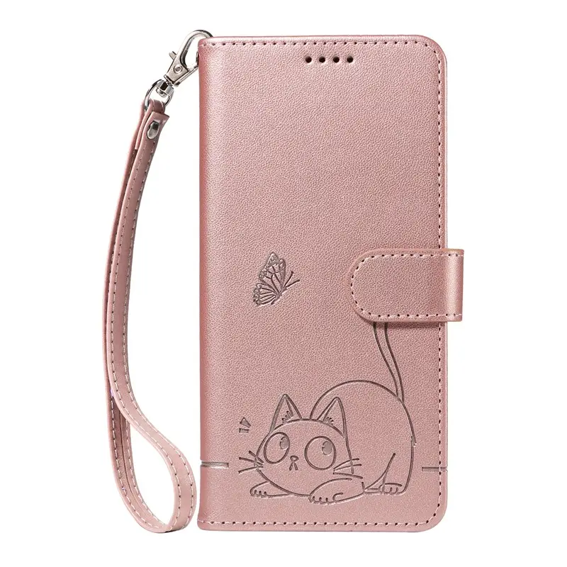 Lucky Embossed Leather Phone Case Mint Blue - Image 3