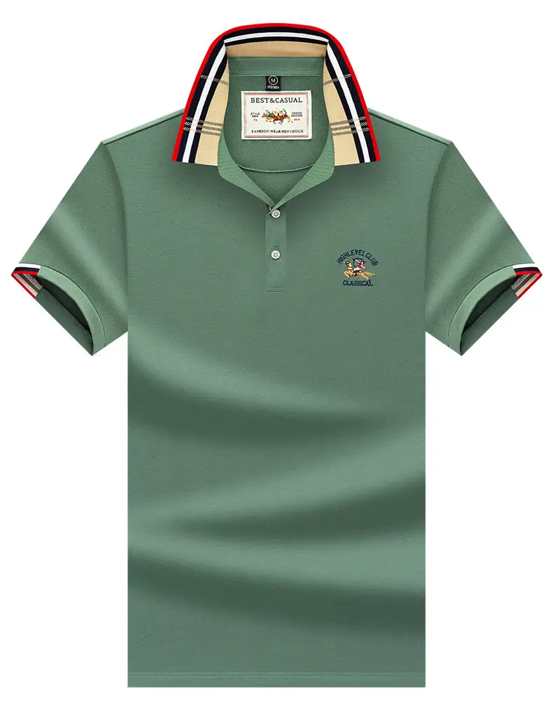 Paul Brand Men's Green Polo T-Shirt Plus Size — feature 26