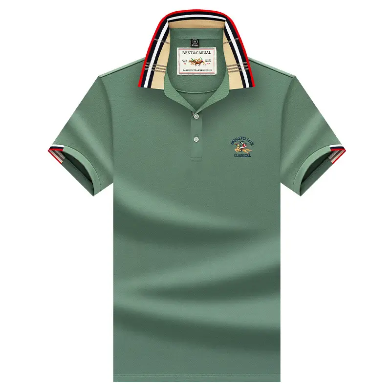 Paul Brand Men's Green Polo T-Shirt Plus Size - Image 6