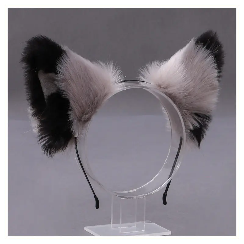 Cute Cat Ear Hairband with White Fur End - Image 13