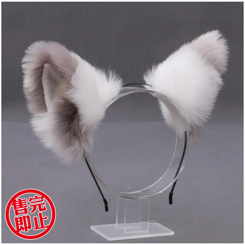 Cute Cat Ear Hairband with White Fur End - Image 17