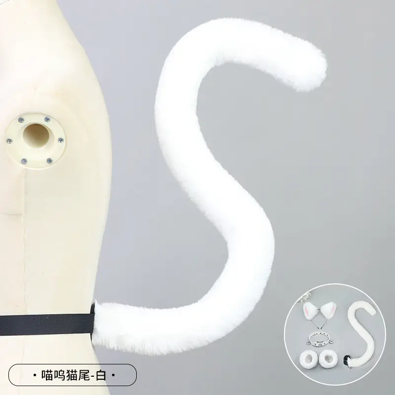 Cute Cat Ear Hairband with White Fur End - Image 21