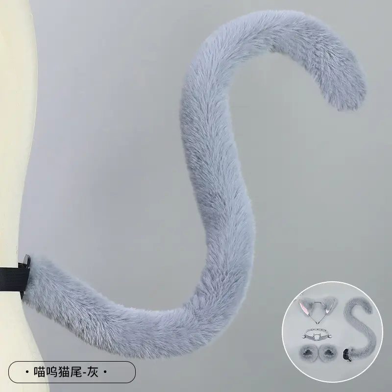 Cute Cat Ear Hairband with White Fur End - Image 24