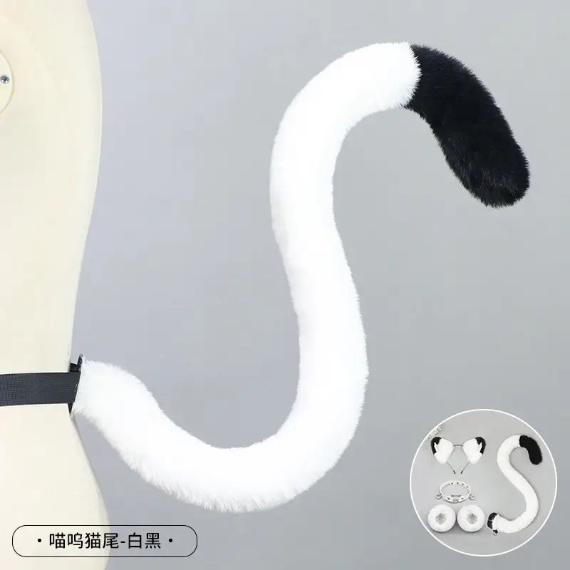 Cute Cat Ear Hairband with White Fur End - Image 26