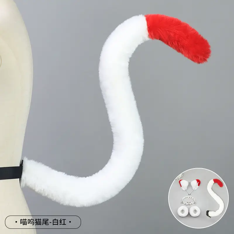 Cute Cat Ear Hairband with White Fur End - Image 27