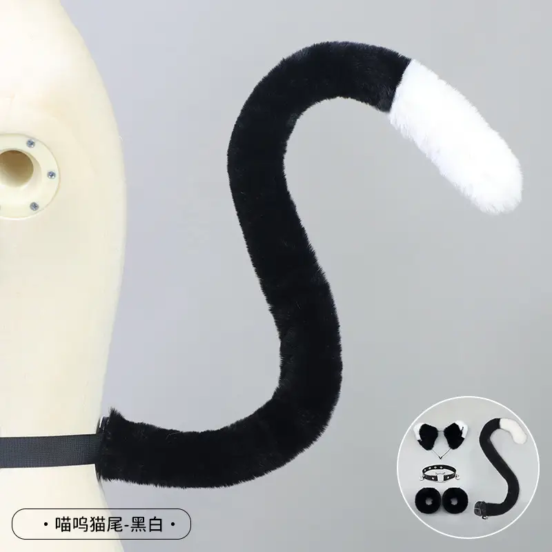 Cute Cat Ear Hairband with White Fur End - Image 31