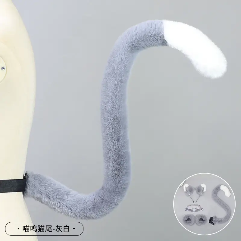 Cute Cat Ear Hairband with White Fur End - Image 33