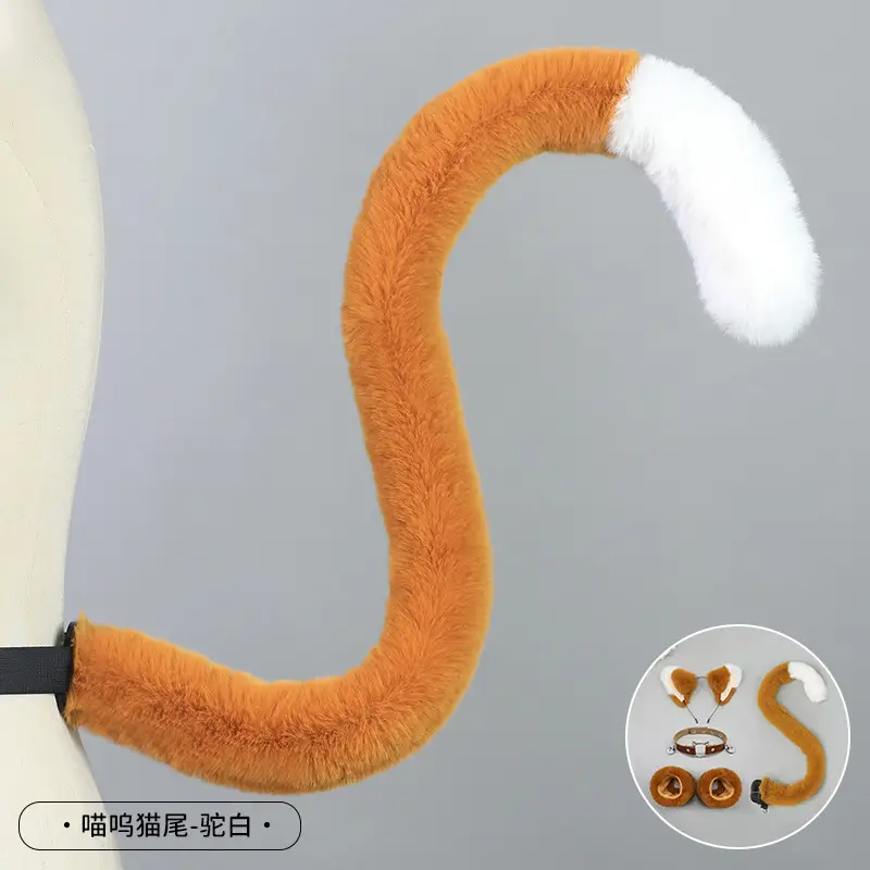 Cute Cat Ear Hairband with White Fur End - Image 36
