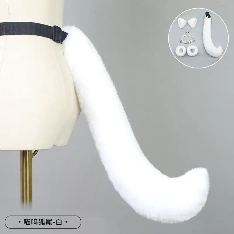 Cute Cat Ear Hairband with White Fur End - Image 38