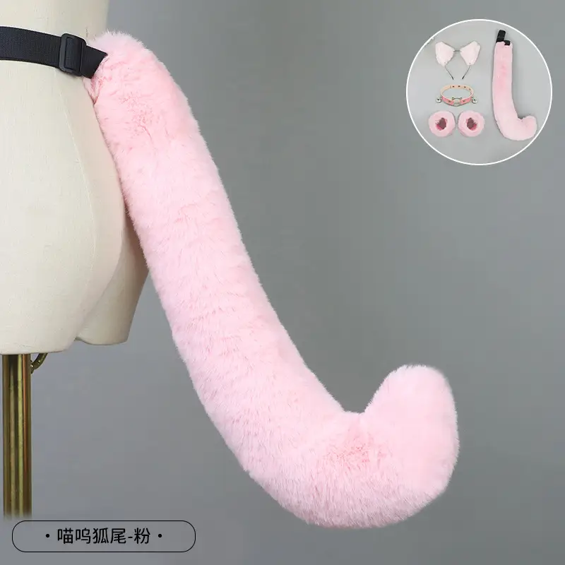 Cute Cat Ear Hairband with White Fur End - Image 39