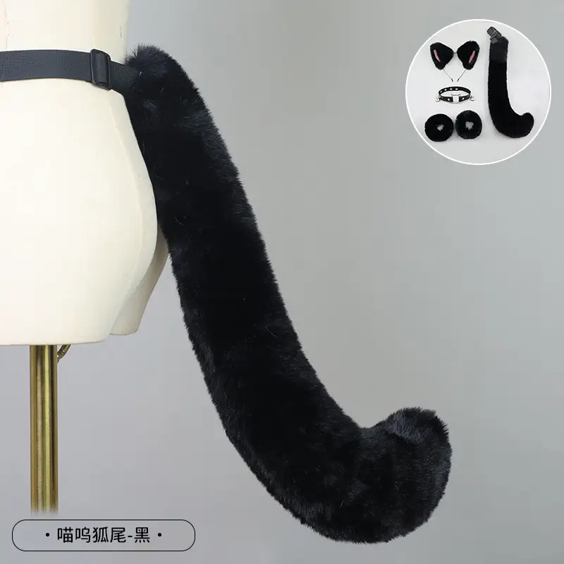 Cute Cat Ear Hairband with White Fur End - Image 40